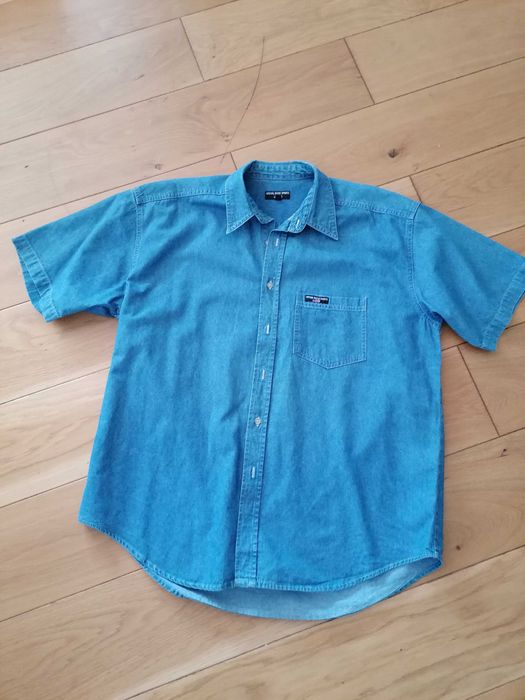 Special Basic Sports vintage jeansowa koszula krótki rękaw XL