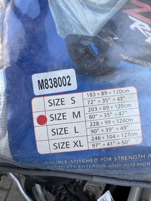 Capa de mota tamanho M