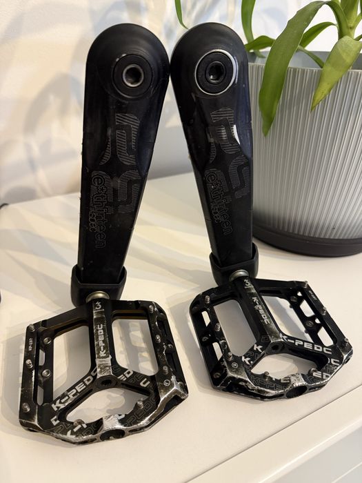 Korby ethirteen+platformowe pedaly Kpedc+osłonki Sram