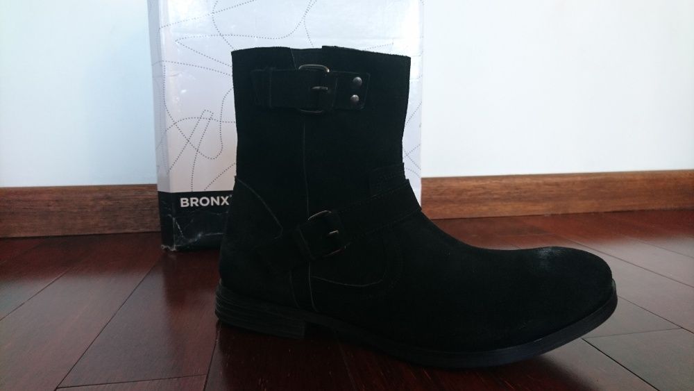 Sztyblety botki Bronx - skóra - rozmiar 44