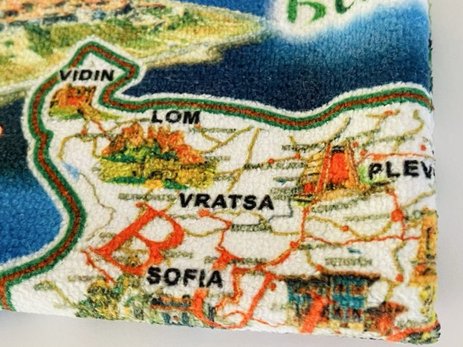 Сувенирное полотенце Болгария/Несебр, Золотые пески 54/30 см
