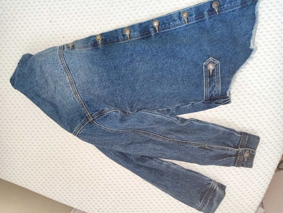 kurtka jeansowa S - M Biala, Granatowa