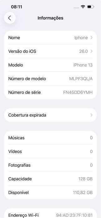 Iphone 13 de 128GB em bom estado