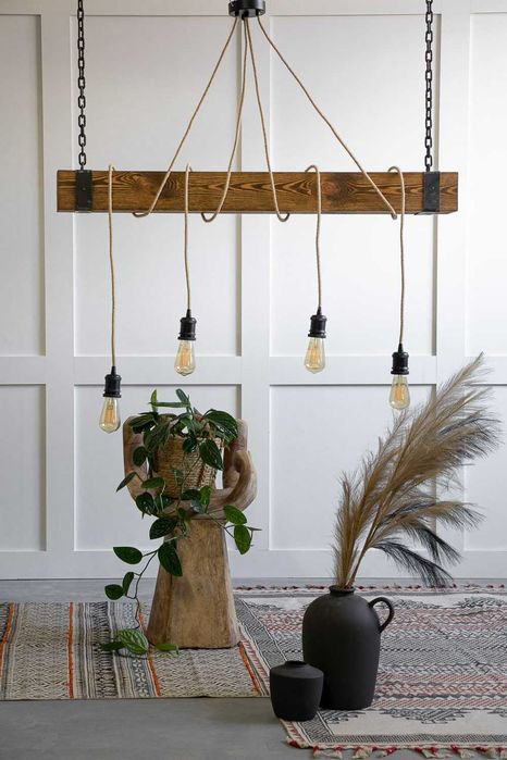 Lampa sufitowa w stylu wiejskim - belka Classic