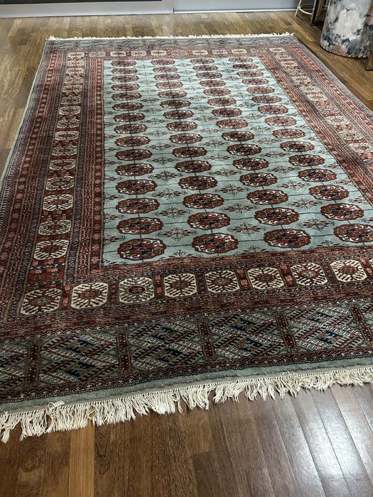 Tapete oriental bukhara, original,feito à mao em pura la,lavado295x205
