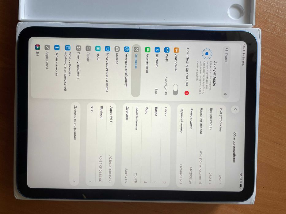 Apple iPad 10./ 256 gb/ Wi-Fi .