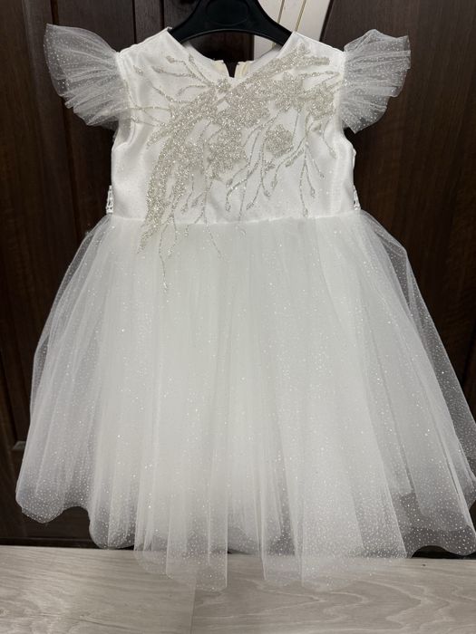 Сніжинка плаття біле білосніжне сукня біленька 2-4 роки