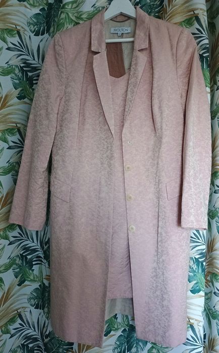Elegancki komplet dwuczęściowy płaszcz plus sukienka  Molton 42