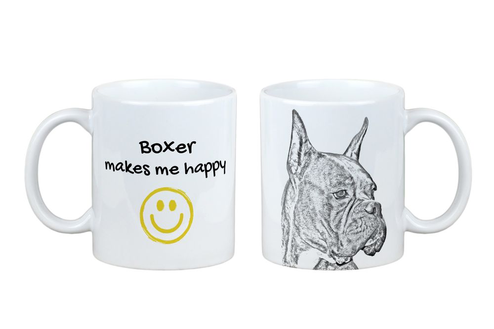 Bokser kubek z psem Makes me happy Art-Dog