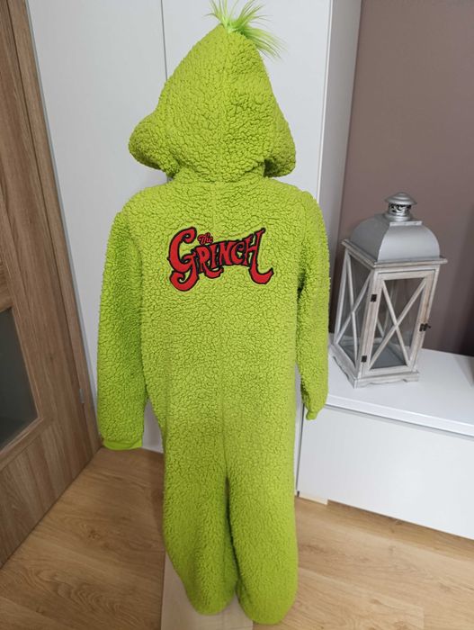 Strój karnawałowy GRINCH GRINCZ przebranie MIKOŁAJ święta 140/146 (375