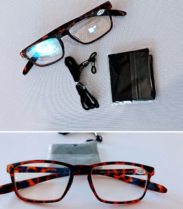 Okulary Korekcyjne do czytania na komputerze  z antyrefleksem +1 Nowe