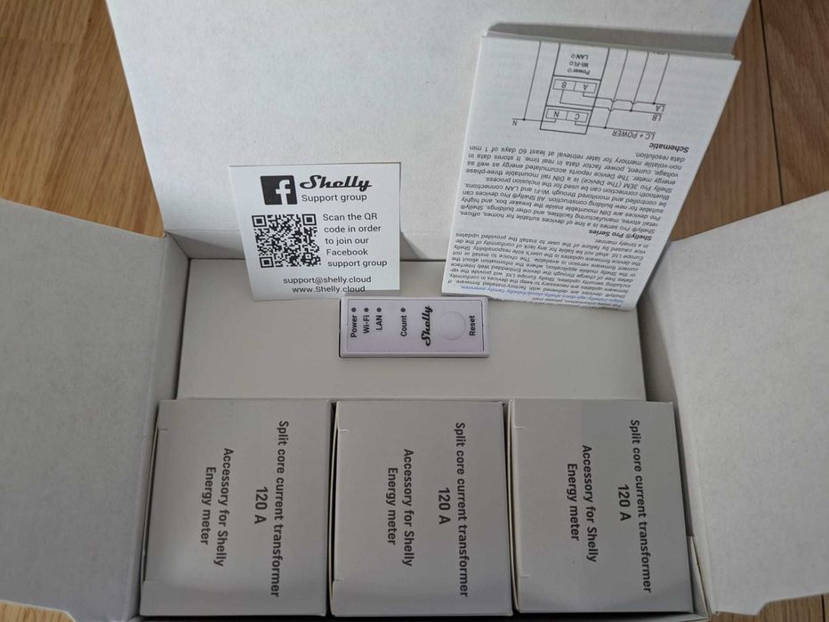 Vendo Shelly PRO 3EM NOVO - 3 x 120 A - Medidor de Energia