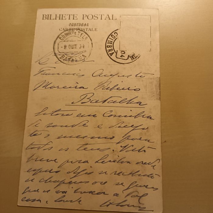 Postal antigo de Coimbra