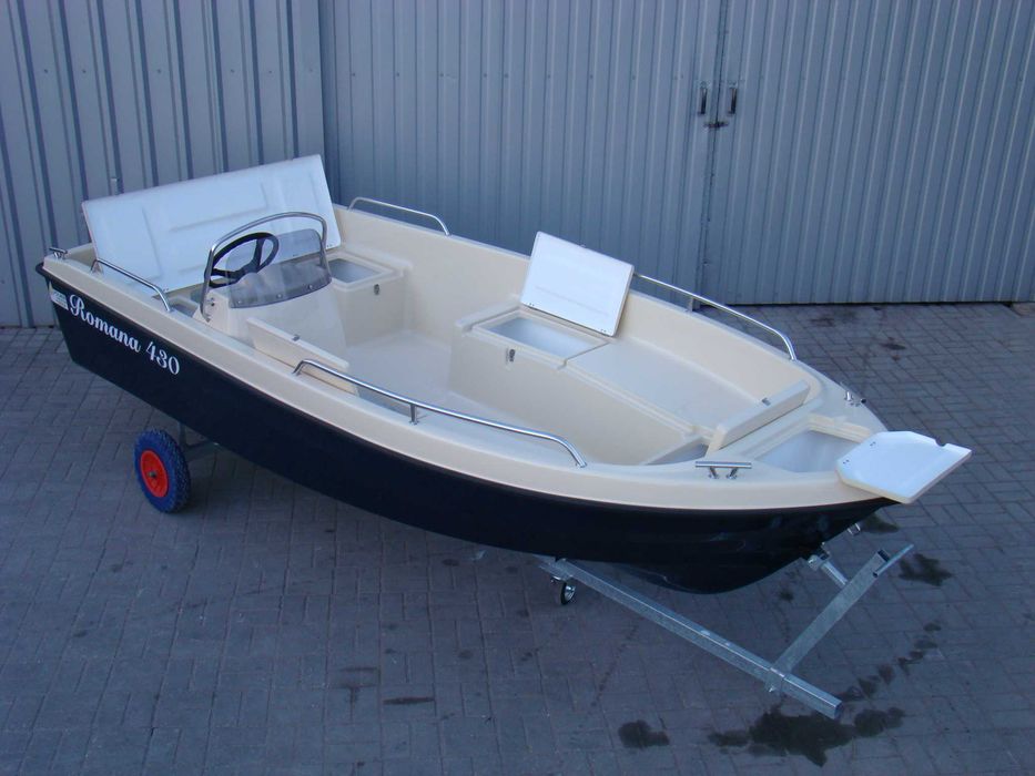 !! PROMOCJA !! Łódź łódka wędkarska, motorowa Romana 430 FISH