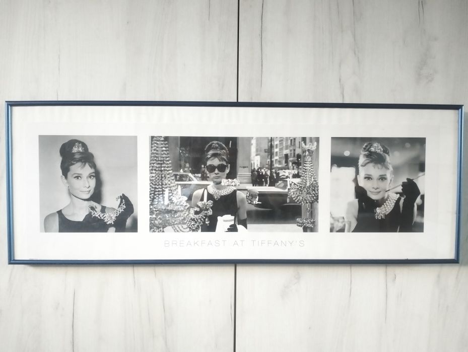 Zdjęcie obraz Audrey Hepburn w aluminiowej ramie.