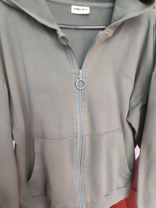 Bluza rozpinana khaki, kaptur Coccodrillo, Chłopiec 152
