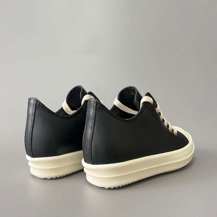 Нові Кеди Rick Owens Ramones Low Black/Milk Leather/size 40-44/Преміум якість!