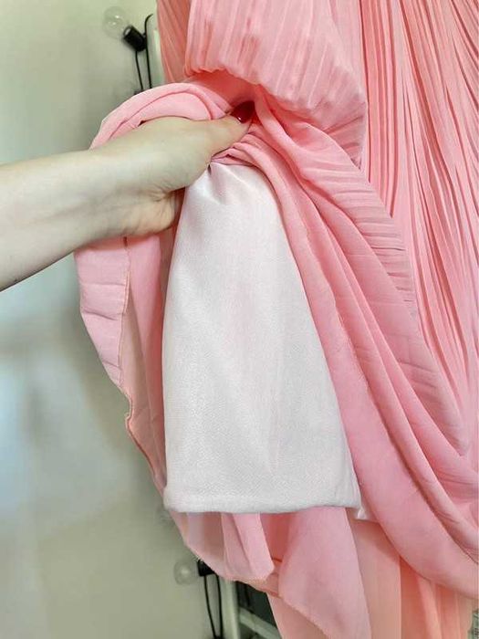 Różowa morelowa spódnica maxi taniec brzucha belly dance skirt