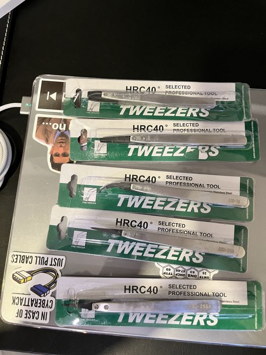 Conjunto de pincas anti estaticas