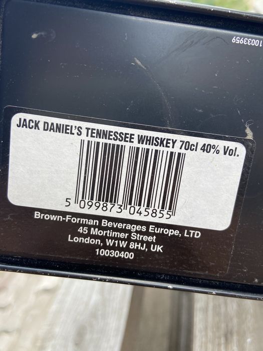 Jack Daniels коробка подарочная + бутылка внутри (пустая)
