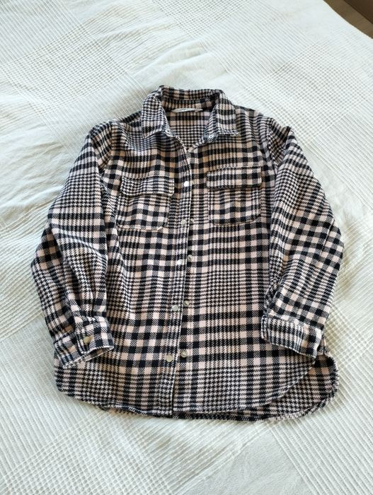 Koszula katana gruba dziewczęca krata 152 h&m