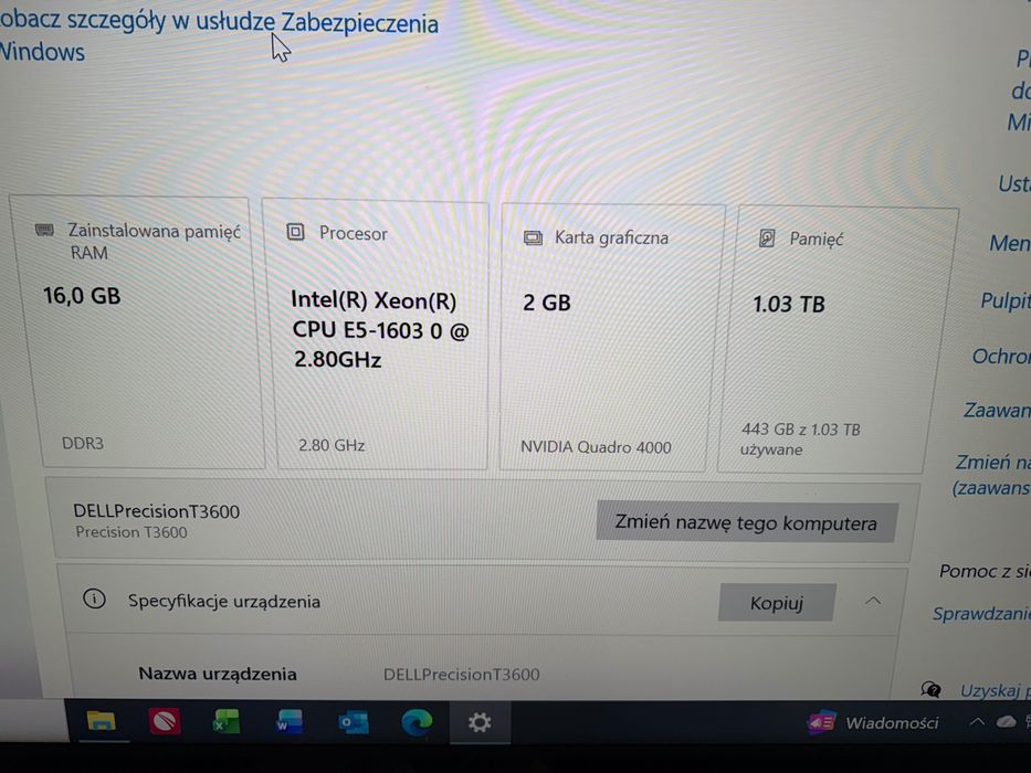 Dell Precision T3600 + klawiatura Logitech bluetooth z touchpadem