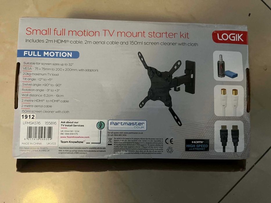 Metalowy wieszak uchwyt do telewizora Logik 32" 20 kg max
