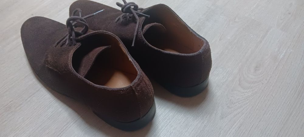 Sapatos Homem em pele (Nobuck) castanho