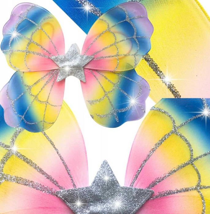Strój Karnawałowy NOWY Przebranie na bal MOTYL WRÓŻKA