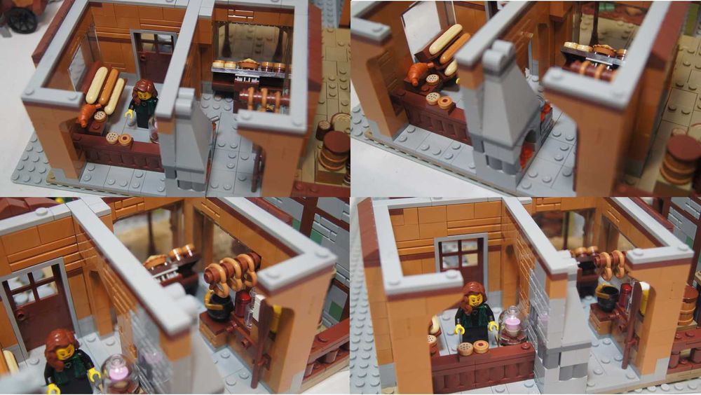 Lego Castle Zamek MOC Wioska budynki figurki 1,8 kg