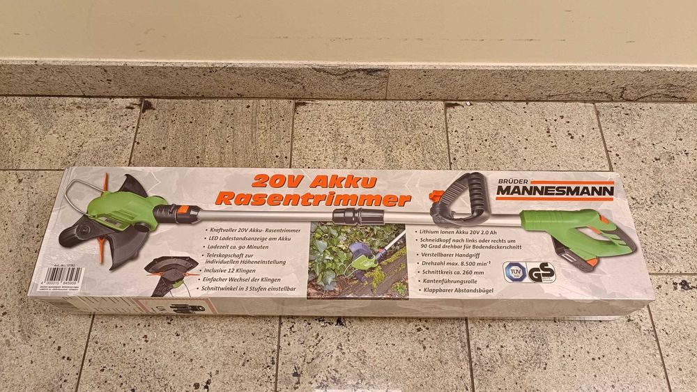 Brüder Mannesmann M17782 akumulatorowa podkaszarka do trawy 20V
