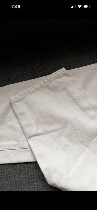Jeansy H&M białe loose mom jeans 34 stan igła ultra hight waist