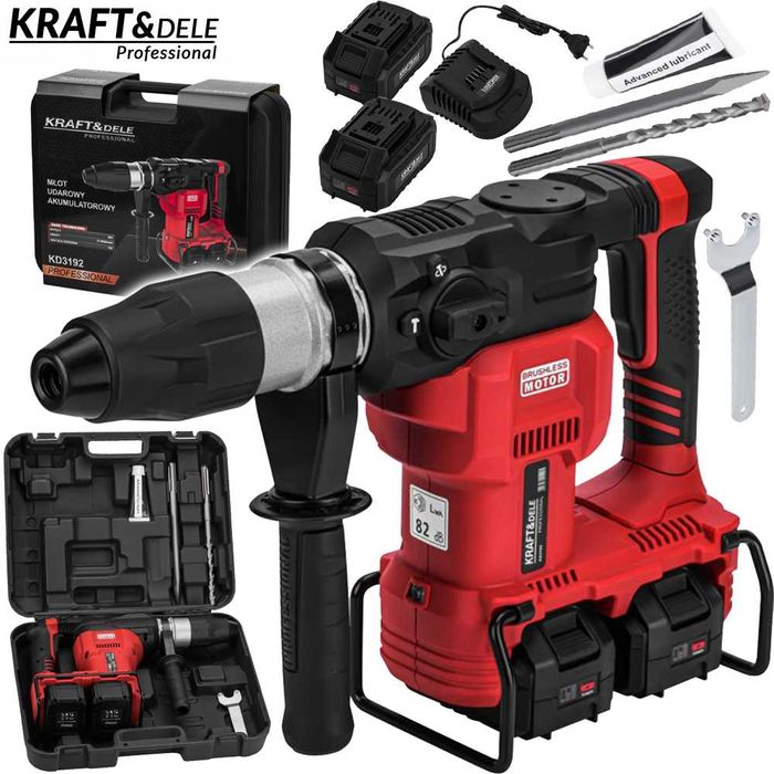 KRAFT&DELE Młot Udarowy Akumulatorowy 42v 10j 2xBaterie 4Ah KD3192