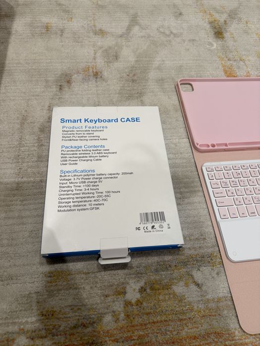Smart Keyboard Case для iPad 11" з тачпадом, чохол, лавіатура, рожевий