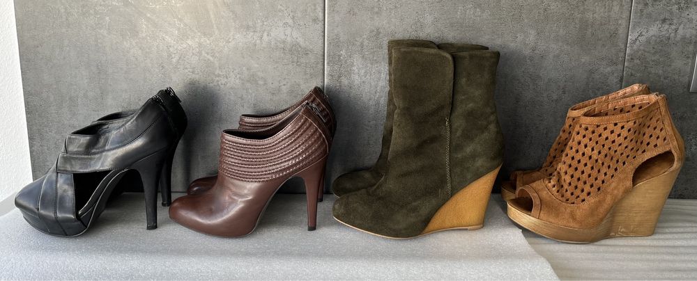 Pack 4 botins plataforma - Tamanho 38