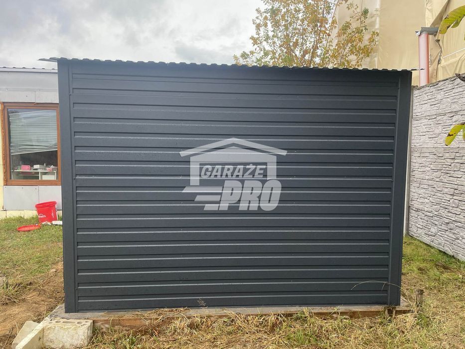 Domek Ogrodowy 3x3 Drzwi Okno Dach dwuspadowy Antracyt GP228