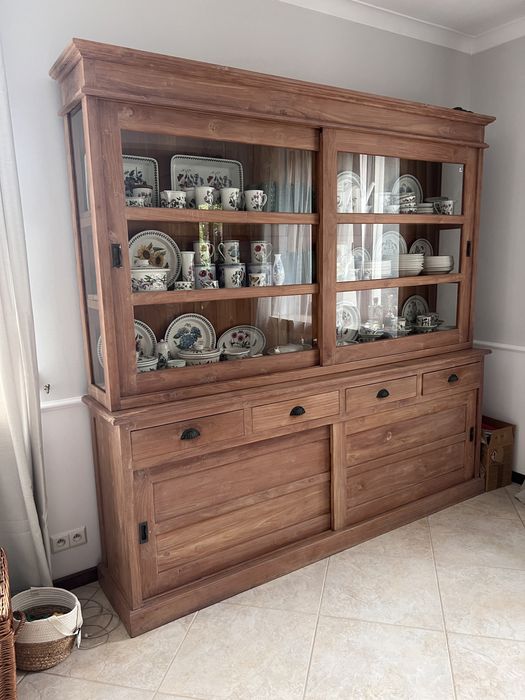 Kredens teak lite drewno kolonialny