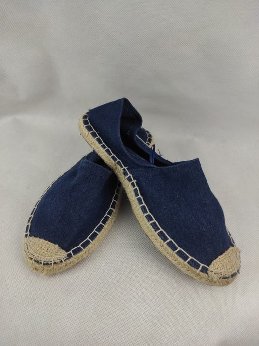 NOWE Damskie niebieskie sandały espadryle rozmiar 37