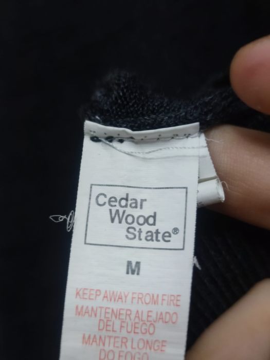 Kardigan męski  M marki Cedar Wood State w kolorze ciemnoszarym (grafi