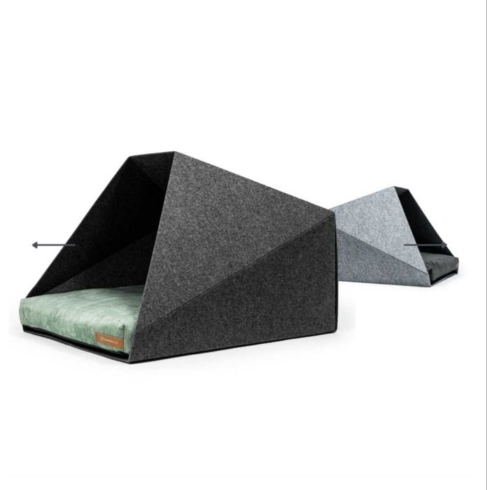 Casota de cão em materias reciclados + colchão