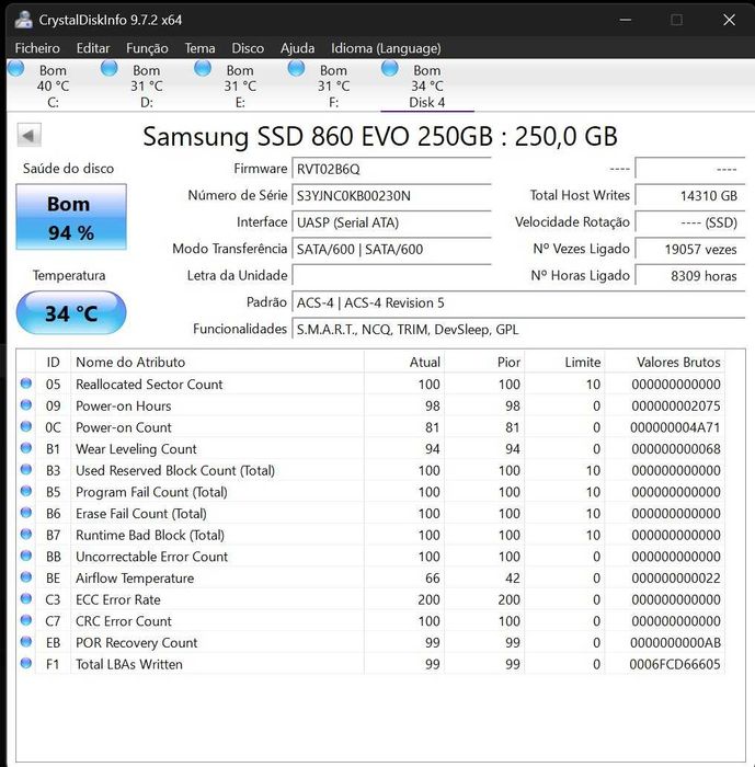 SSD 256 SATA 2,5 Samsung EVO