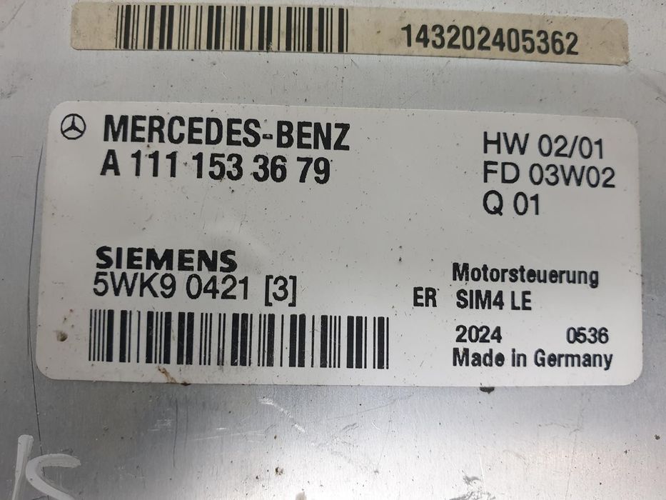 CENTRALINA MOTOR UCE MERCEDES-BENZ CLK DESCAPOTAVEL 1998
