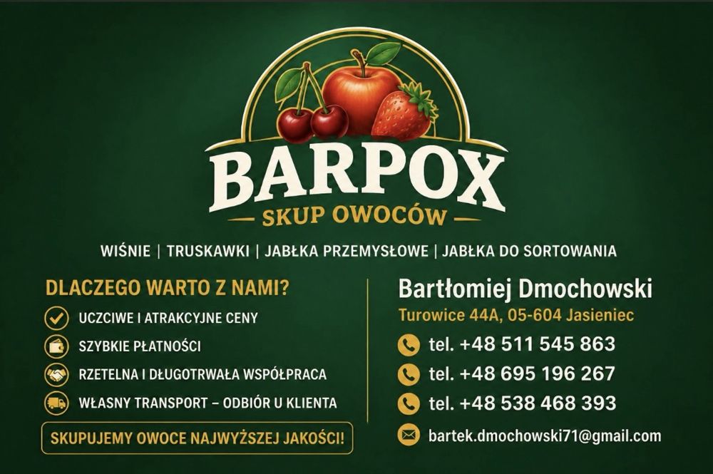 Przyjmiemy twoje jabłka! SKUP OWOCÓW