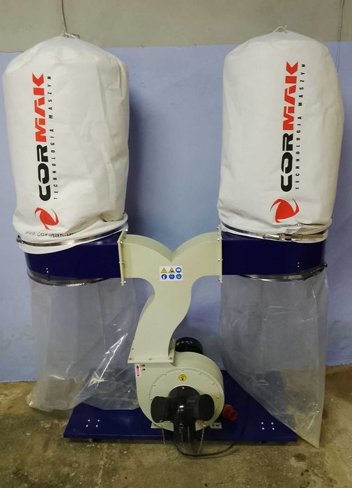 Odciąg trocin Cormak FM300S 400V + worki filcowe + Wąż