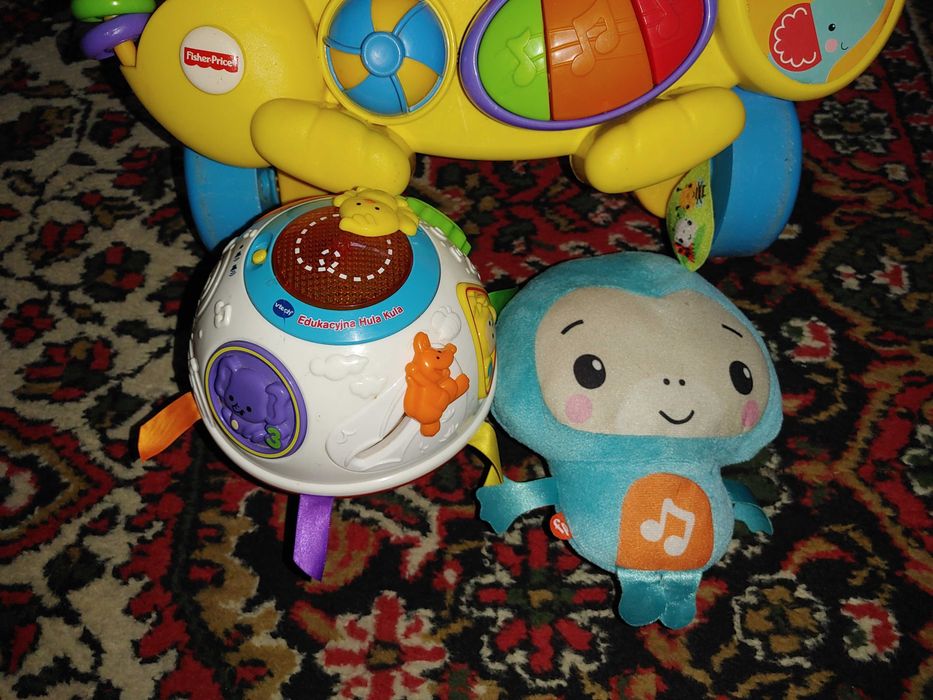 Pchacz Fisher Price Edukacyjna hula kula Vtech działają