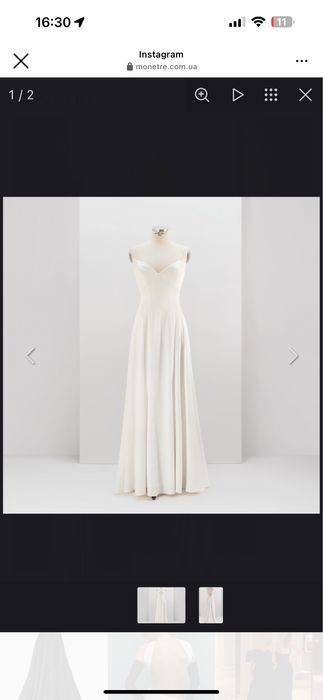 Дизайнерська весільна сукня від бренду Monetre.