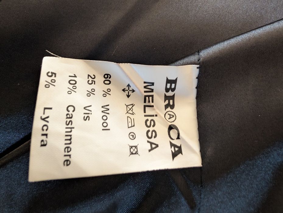 Płaszcz damski Melissa by braca z wełną i cashmirem