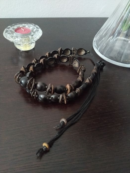 Cinto preto e castanho estilo étnico, original