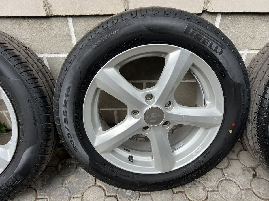 Диски Skoda  VW Seat 5*112 6.5JET50 Pirelli 205 55 R16