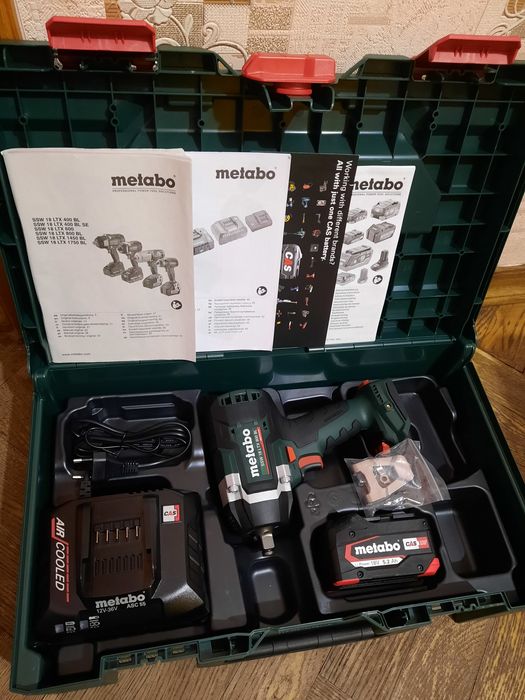 Новий(2025),набір!!Гайковерт Metabo SSW 18 LTX 800 BL+акб+з/у+metabox